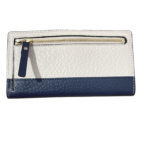 NWT Kate Spade Pebble Leather Credit Card Slim Wallet Colorblock - Picture 2 of 5